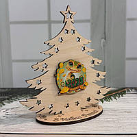 Ялинка на підставці з фанери №9 Символ року 2025