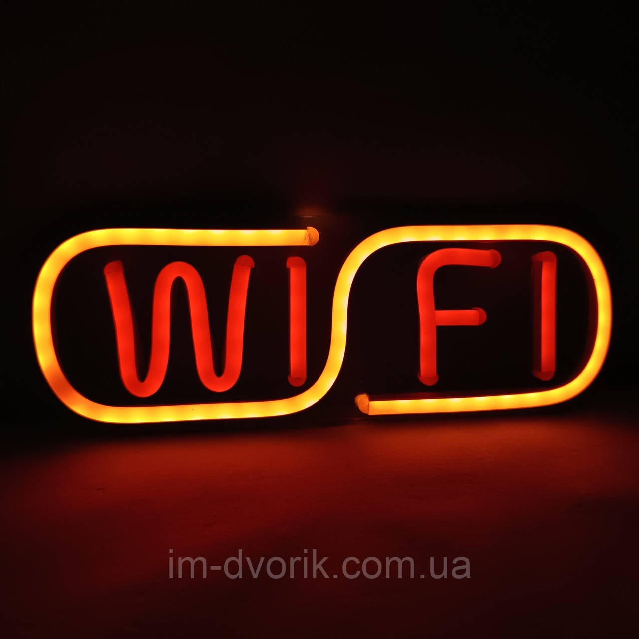 Неонова Led вивіска Wi-Fi різнокольорова 220х75 мм з пультом та блоком живлення, фото 1
