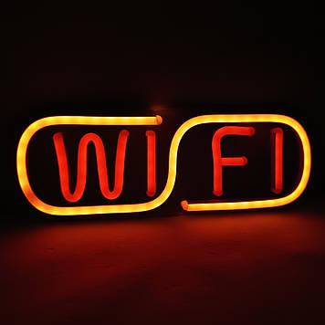Неонова Led вивіска Wi-Fi різнокольорова 220х75 мм з пультом та блоком живлення