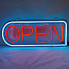 Неонова Led вивіска OPEN (відчинено) 500х200 мм з контролером і пультом, фото 5