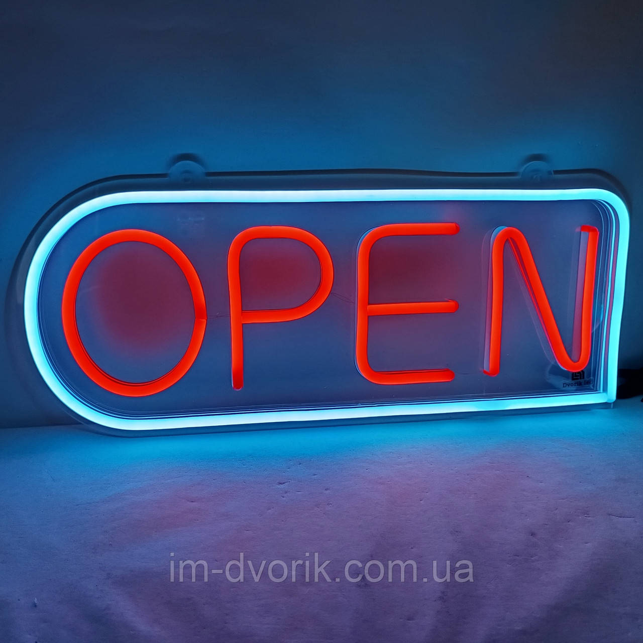 Неонова Led вивіска OPEN (відчинено) 500х200 мм з контролером і пультом