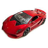 Машина на радіокеруванні Lamborghini Ламборгіні червона світло 1:18 акум 4,8V 23,5*10*7см (866-1822 B), фото 3