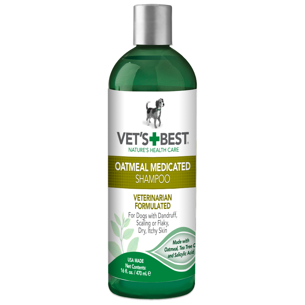 Шампунь для собак Vet's Best Oatmeal Medicated Shampoo від лупи та сухої шкіри, 470мл, фото 1