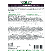 Шампунь для котів VET`S BEST Flea&Tick Shampoo for Cats від бліх та кліщів, 355 мл, фото 2