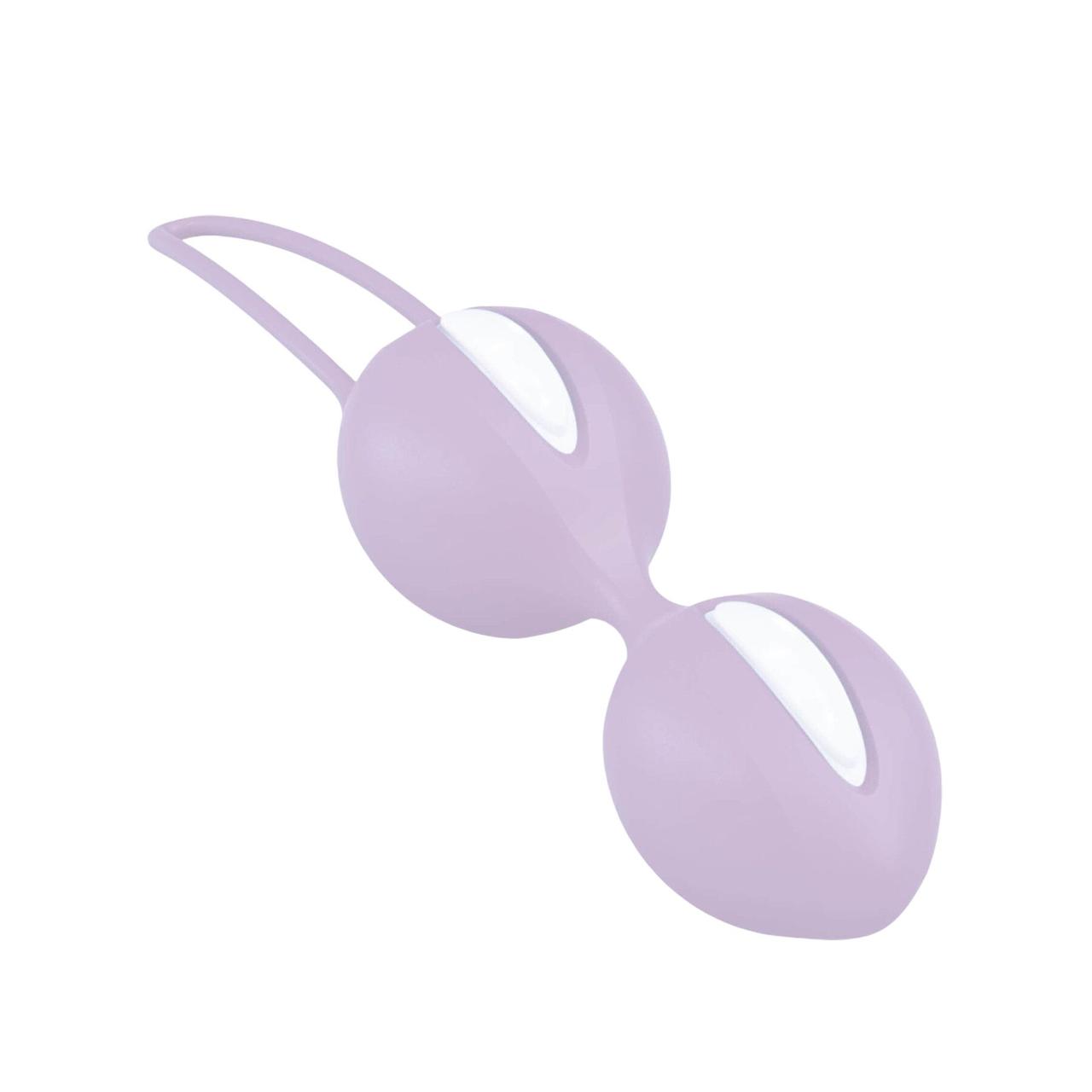 Вагінальні кульки Fun Factory SMARTBALLS DUO, бузково-білі, 2 шт., діаметр 3,2 і 3,6 см, фото 1