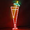 Неонова вивіска Led Коктейль 2 з блоком живлення і контроллером 500х180мм, фото 3