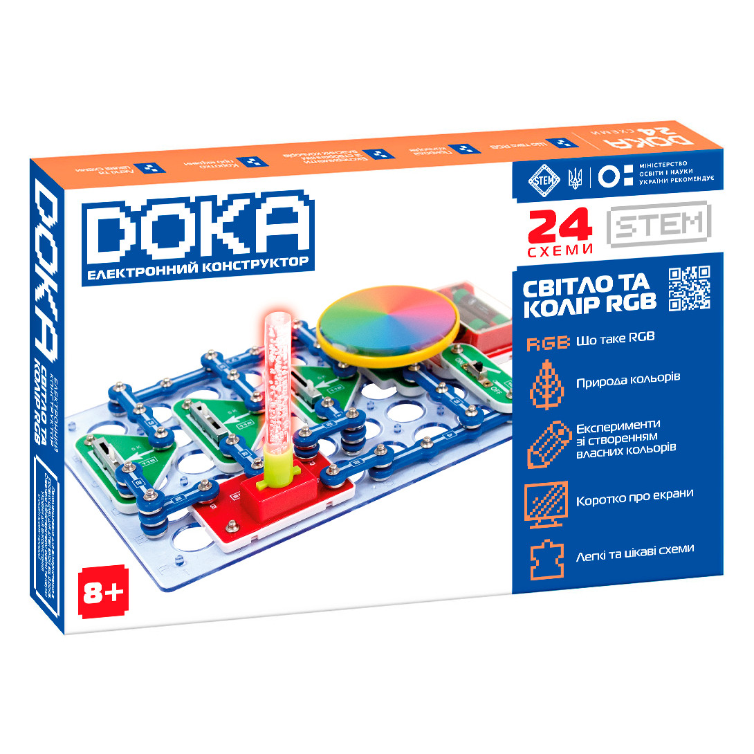 Електронний конструктор Doka Світло та колір RGB (D70700)