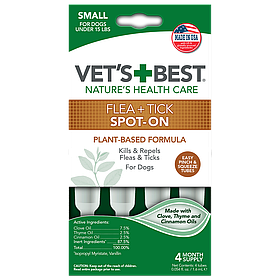 Краплі від бліх та кліщів VET`S BEST Flea&Tick Drops Small для собак малих порід до 7 кг