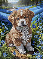 Схема для вишивання бісером Песик