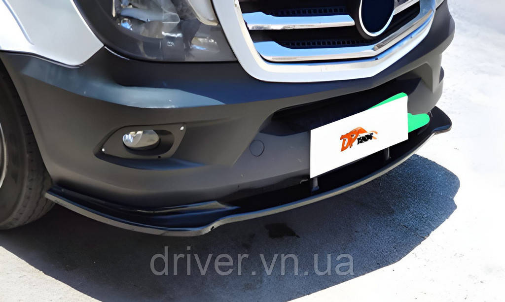Передняя Lip накладка DPT (черный глянец) для Mercedes Sprinter W906 2006-2018 гг