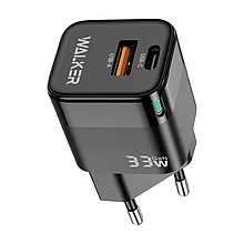 СЗП USB, TYPE-C Walker WH-43 PD3.0/33W+QC3.0/18W black