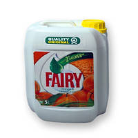 Засіб для миття посуду, об'єм 5 л. Фейрі "Апельсин лемонграс", Fairy, рідина для миття посуду
