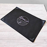 Термостійкий килимок для проведення чайної церемонії 30см х 45см Чорний Гілка сакури, фото 2