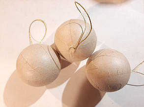 Заготовка пап'є-маше новорічна куля 65 мм