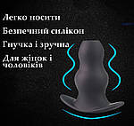 Анальна пробка-тунель силіконова (розмір L): глибока рельєфна стимуляція та можливість комбінованої гри, фото 9