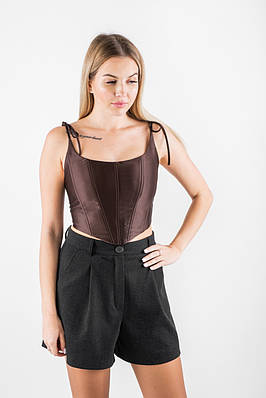 Корсет з бретелями коричневий 13001 (2000000145112)