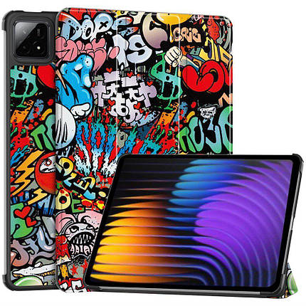 Чехол книжка Crazy Horse на Xiaomi Pad 7 (11.2") / graffiti, фото 1
