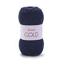 YarnArt GOLD (Голд) № 9033 темно-синій (Пряжа акрилова з люрексом, нитки для в'язання)