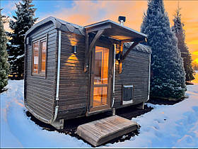 Дерев'яна мобільна Баня-Квадро квадро 4 метри "LNK"