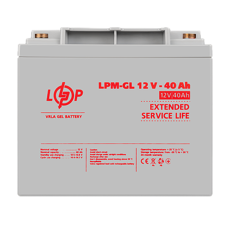 Акумулятор гелевий LPM-GL 12V - 40 Ah, фото 1