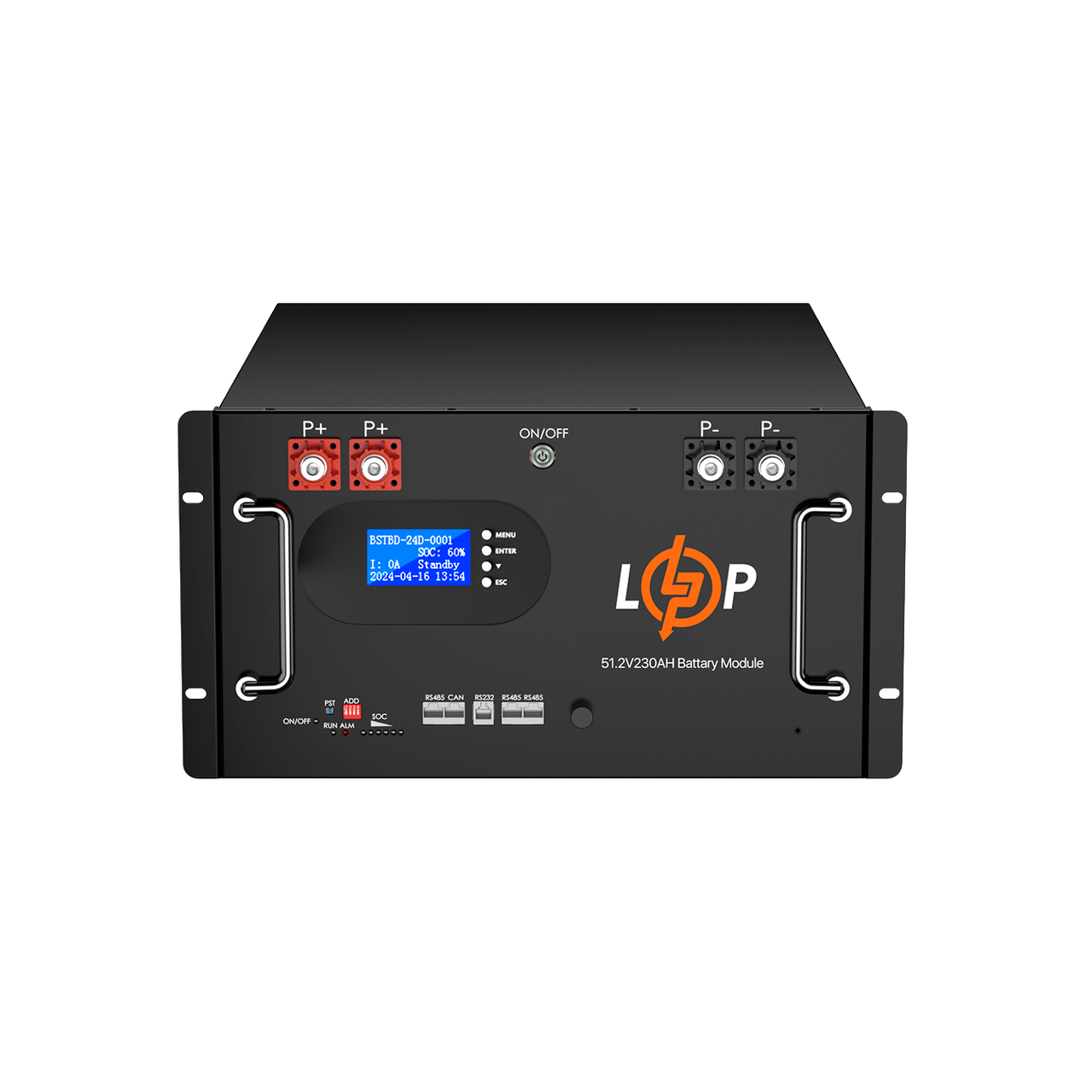 Акумулятор LP LiFePO4 51,2V - 230 Ah (11776Wh) (Smart BMS 200A) с LCD RM AB RS485/CAN