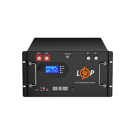 Акумулятор LP LiFePO4 51,2V - 230 Ah (11776Wh) (Smart BMS 200A) с LCD RM AB RS485/CAN, фото 1