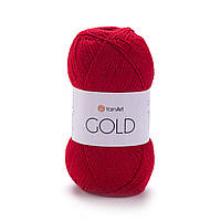 YarnArt GOLD (Голд) № 9352 червоний (Пряжа акрилова з люрексом, нитки для в'язання)