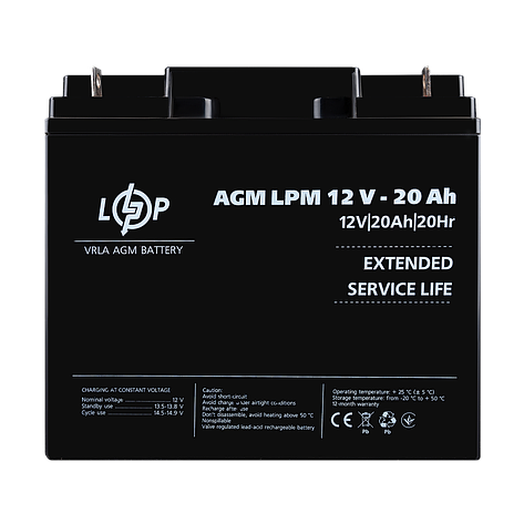 Акумулятор AGM LPM 12V - 20 Ah, фото 1