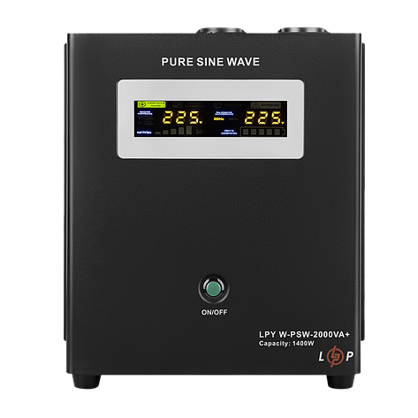 ДБЖ з правильною синусоїдою 24V LPY-W-PSW-2000VA+ (1400Вт)10A/20A, фото 1