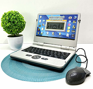 Інтерактивний навчальний дитячий ноутбук Мій перший компютер "WToys" 88777, сірий