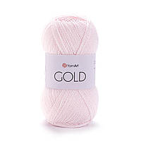 YarnArt GOLD (Голд) № 9853 рожевий (Пряжа акрилова з люрексом, нитки для в'язання)