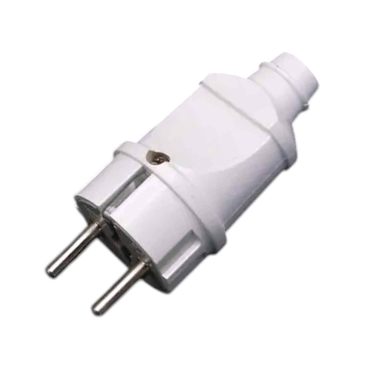 Вилка пряма Quantum QM-9P10 (із зазем.) біла, Вилка для розетки, Вилка для електроприладів