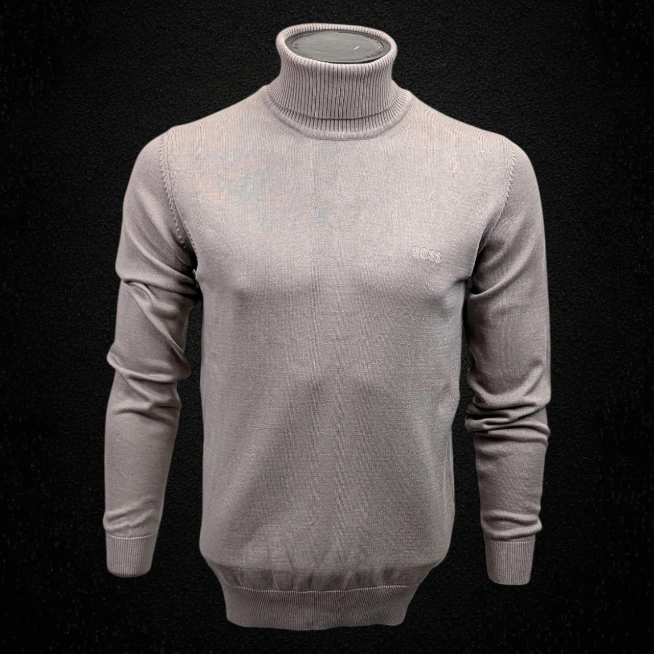 Чоловіча кофта-гольф HUGO BOSS CK8802 сіра, фото 1