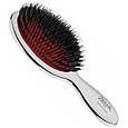 Щітка JANEKE Silver Hairbrush з натуральною щетиною кабана та нейлоном S, фото 4