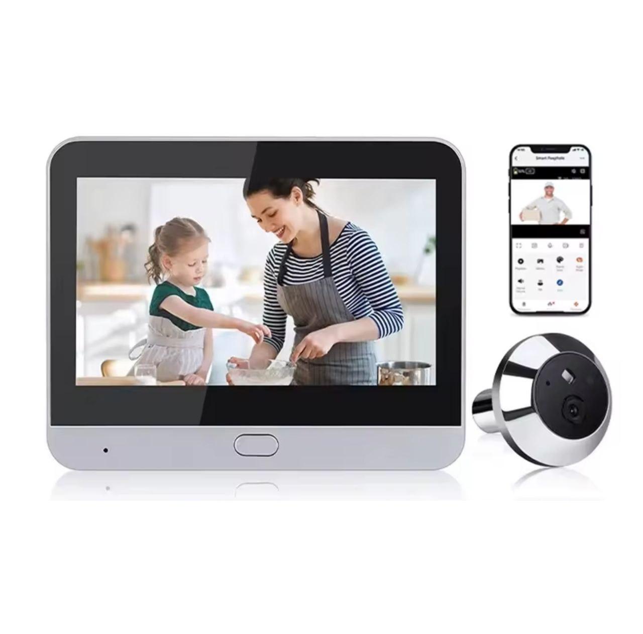 Бездротовий IP WiFi-вічко 3MP з РК-екраном Aomeyo. Tuya