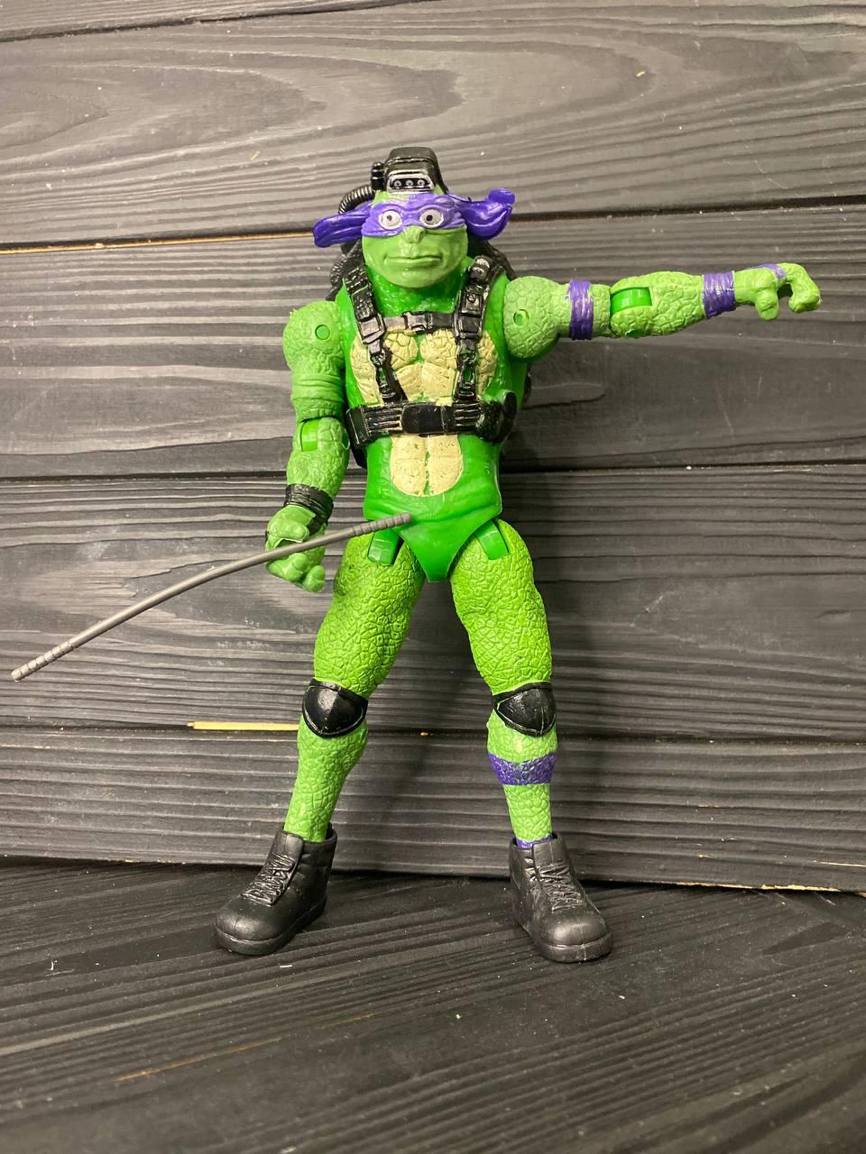 Велика фігурка Черепашки-ніндзя шарнірні фігурки - Донателло зі зброєю, фото 1