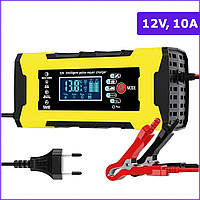 Автоматичний зарядний пристрій для відновлення акумуляторів усіх типів 12 V 10 A, розумна зарядка для акб