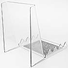 Пластикова задня опора на магніті 60х80мм для викладки товару. Тримач товару 90х120мм, фото 2