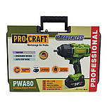 Акумуляторний гайковерт Procraft PWA80 (Кейс, 1 АКБ та ЗУ), фото 8