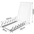 Пластикова підставка під товар 80х120мм, задня опора з магнітною основою, матеріал ПЕТ, фото 2