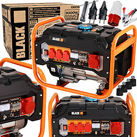 Бензиновий генератор Black Tools 13606 220 / 380 В 2,8 кВт 7HP 212см³