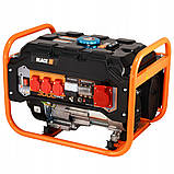 Бензиновий генератор трифазний Black Tools 13606 220/380 В 2,8 кВт 7HP 212см³, фото 2