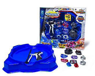 Бейблейд Набір 8 в 1 АРЕНА Синя 34см + 4 Дзига + 2 Запускача + 1 Ручкі 300187