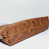 Косметичка натуральна шкіра колір рудий, фото 4