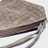 Косметичка коричнева натуральна шкіра, фото 3