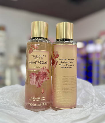 Парфумований спрей для тіла Victorias Secret Velvet petals Golden Fragrance Mist 250 мл, фото 1