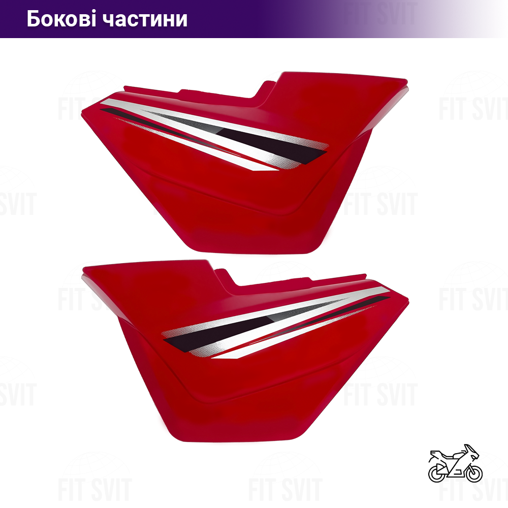 Боковий пластик Viper V150A, Spark 150/200 червоного кольору, глянець