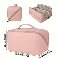 Модный футляр из искусственной кожи портативная дорожная косметичка-органайзер большой вместимости