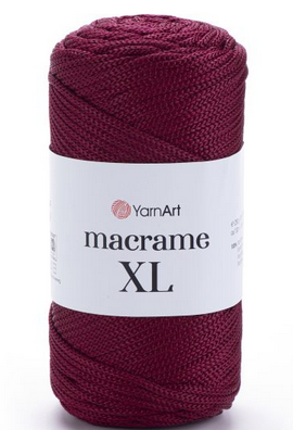 Macrame XL Yarnart(4мм)-145 бордо, фото 1