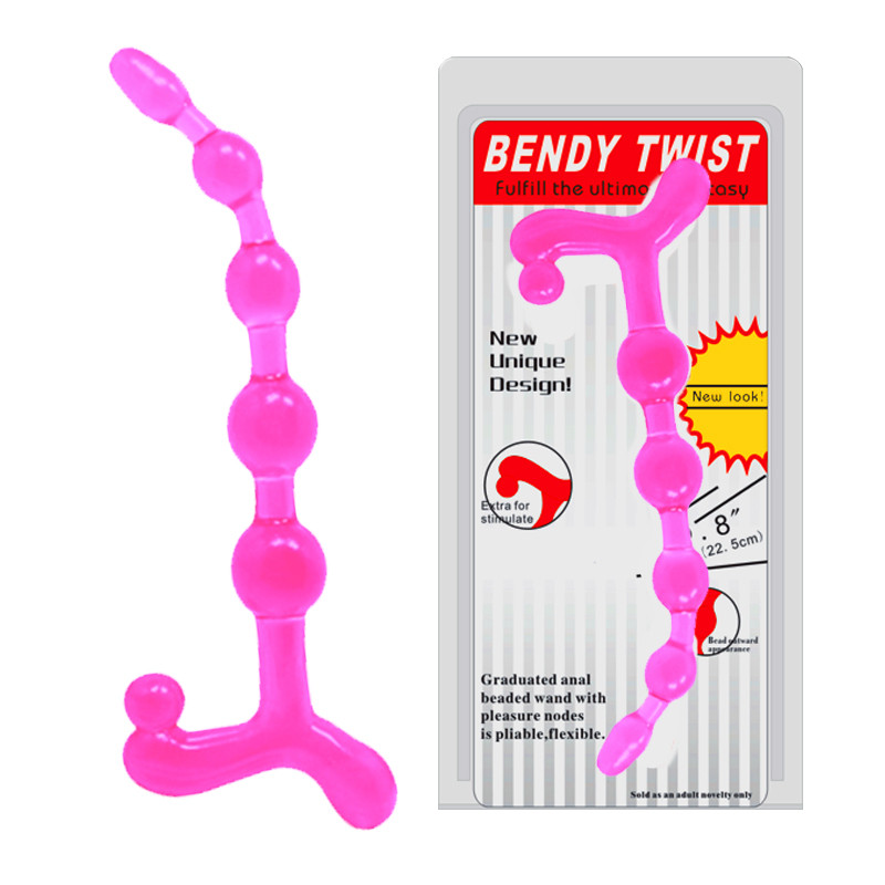 Анальный ланцюжок - Bendy Twist 8" Pink Bomba💣